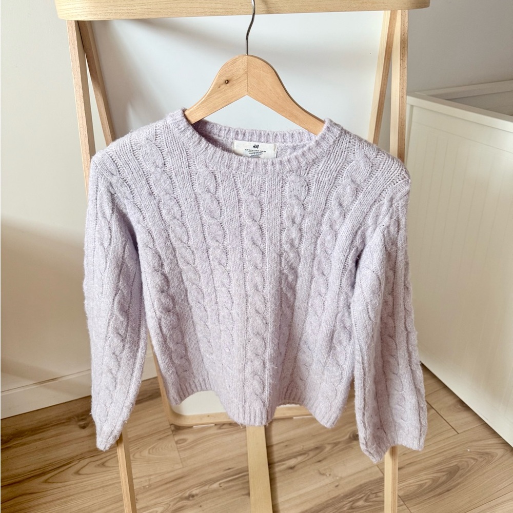 H&M Light Purple Cable Knit Sweater